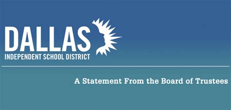 Statement from the Dallas ISD Board of Trustees on the Resignation of ...