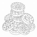 Donut Coloring Pages  Free Printable For Kids sketch template