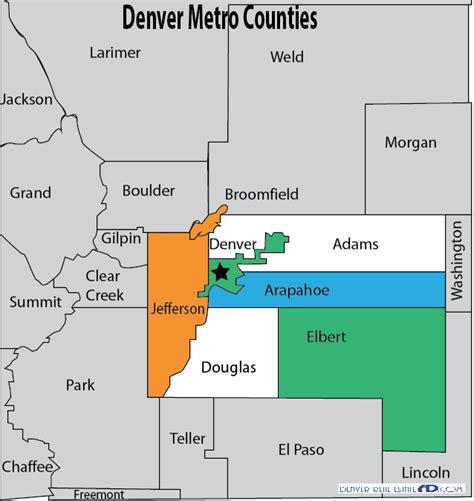 Denver County Lines Map