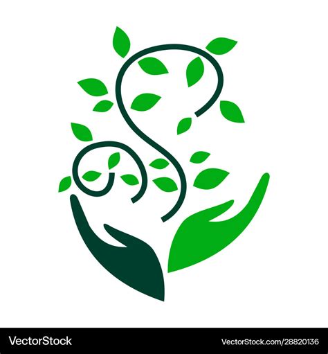 Environmental sustainability logo Royalty Free Vector Image