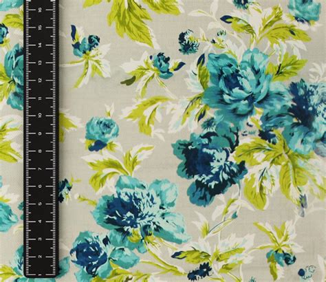 Buy Teal Tulip Flower Print 100% Cotton Fabric Online in India at Best Price - Modern Fabrics ...