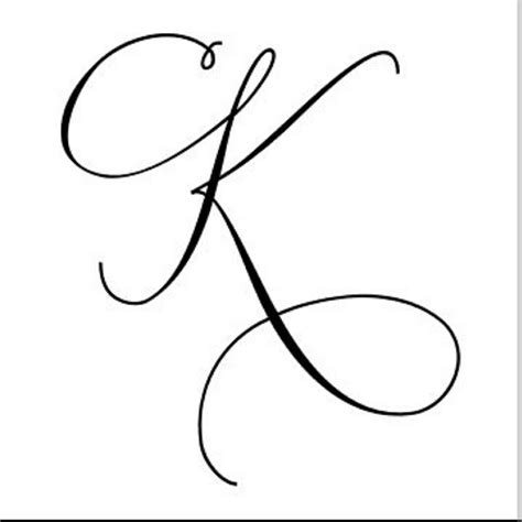 Cursive Big Letter K | Download Printable Cursive Alphabet Free!