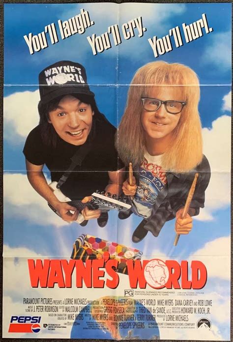 All About Movies - Waynes World Poster Original One Sheet 1992 Mike ...