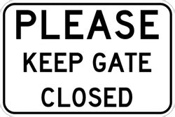 Please Keep Gate Closed Sign - 18x12 | StopSignsandMore.com