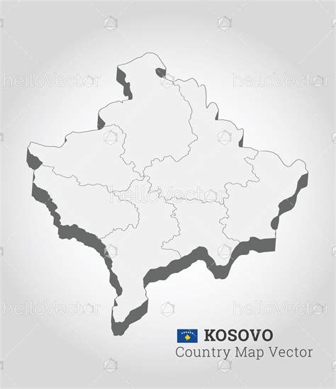 kosovo Map Outline - Vector - Download Graphics & Vectors