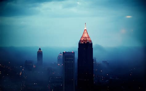 sunrise, Cityscapes, Fog, Buildings, Atlanta, Morning, Cities Wallpapers HD / Desktop and Mobile ...