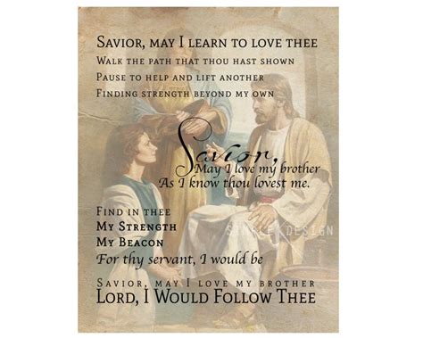 Lord I Would Follow Thee LDS Hymn Art Print by SimpleKDesign