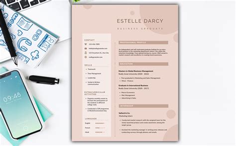 Printable Resume Template PDF Tan-Brown - TemplateMonster