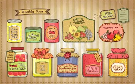 Canned goods Vector Art Stock Images | Depositphotos