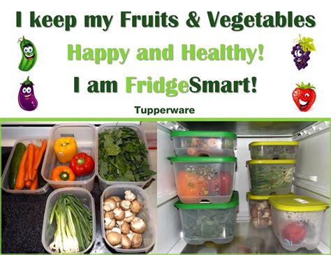 Tupperware FridgeSmart Fruit & Vegetable = Happy & Healthy Price until 2-10-17 4pc Set $35.00 ...