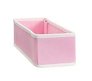Light Pink Canvas Changing Table Storage | Pottery Barn Kids