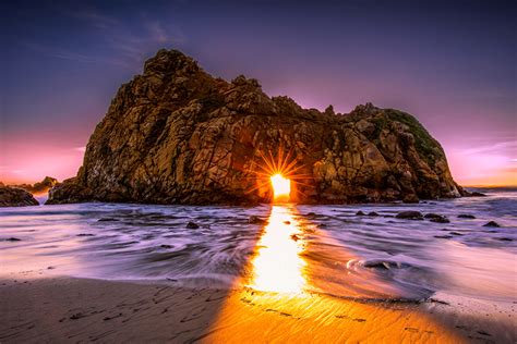 Fondos de Pantalla EE.UU. Costa Amaneceres y atardeceres Pfeiffer Beach ...