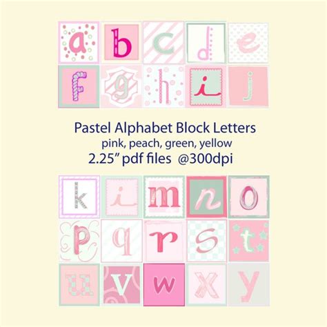 Baby Block Letters 2.25 Alphabet Clip Art Printable | Etsy