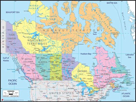 Not available in any store! Maps.com's large format laminated Canada wall map is ideal for the ...