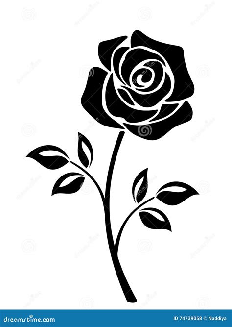 Black Flower Vector Art