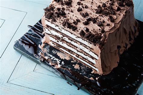 Mint-Chocolate Ice Cream Sandwich Cake Recipe | Epicurious