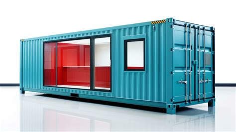 Mobile office buildings or container site office for construction site. Shipping container ...