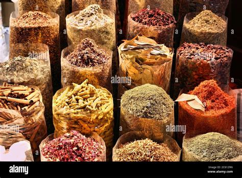 Dubai Spice Market (Dubai Spice Souk) - choice of colorful herbs and ...