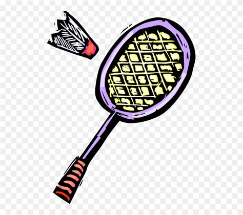 Vector Illustration Of Sport Of Badminton Racket Or Clipart (#5641341 ...