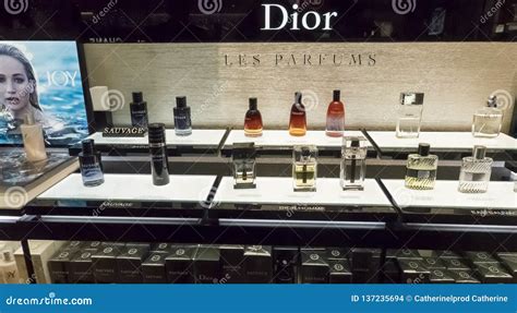 DIOR French Luxury Brand Perfume in Duty Free Store Shelf, Banner Size Editorial Stock Image ...