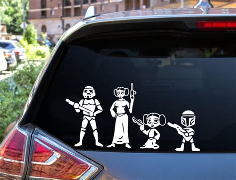 Star Wars Family Car Decals - Shop Around the Corner Studio in 2021 | Family car decals, Car ...