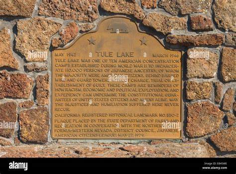 Tule Lake Internment Camp historical marker, Tule Lake, California Stock Photo - Alamy