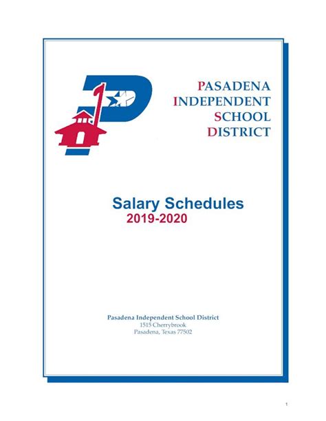 (PDF) Salary Schedules - Pasadena Independent School District · Salary ...