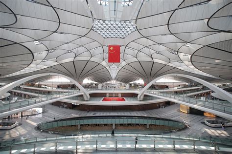 An inner view of the terminal hall of the newly launched Daxing ...