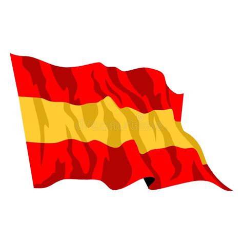 Spaanse Vlag vector illustratie. Illustratie bestaande uit rood - 5753438