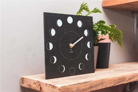 Moon Phase Wall Clock Made From Recycled Paper Packaging - Etsy