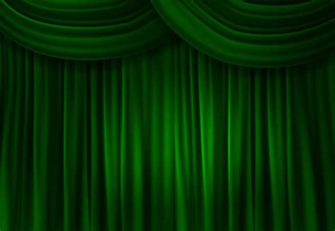 Green Stage Curtains