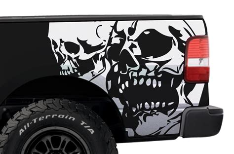 Ford F-150 (2004-2008) Custom Vinyl Decal Kit - DOUBLE SKULL – Factory Crafts