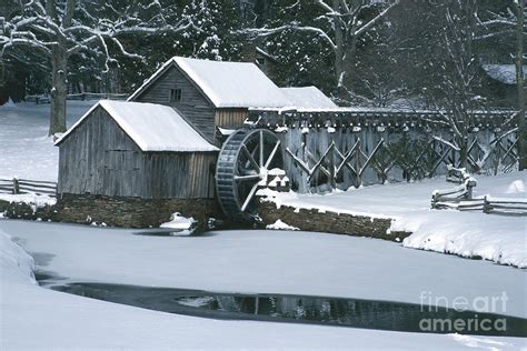 Mabry Mill Winter Photograph by Joe Elliott