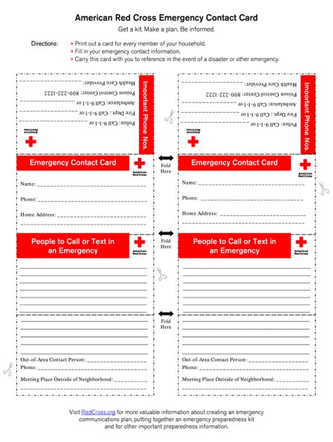 Emergency Contact Card Template - Fill Online, Printable, Fillable ...