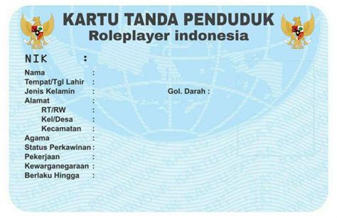 Template untuk ktp | Contoh kartu nama, Kartu lucu, Akta kelahiran