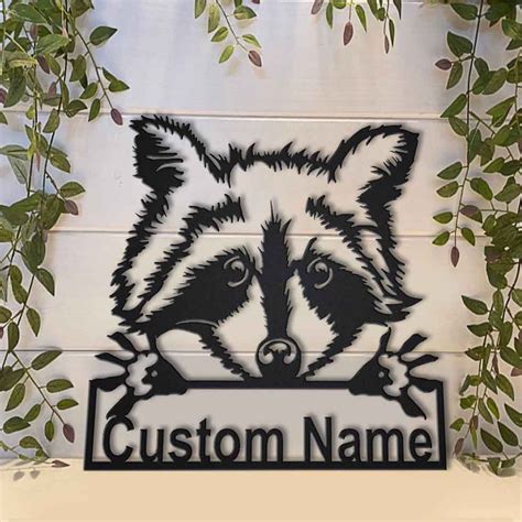 Personalized Raccoon Metal Sign Art V2 Custom Raccoon Metal | Etsy