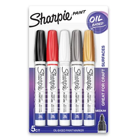 Buy SHARPIE Oil-Based Paint Markers, Medium Point, Assorted & Metallic ...