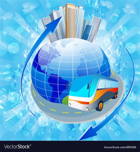 Bus travel Royalty Free Vector Image - VectorStock