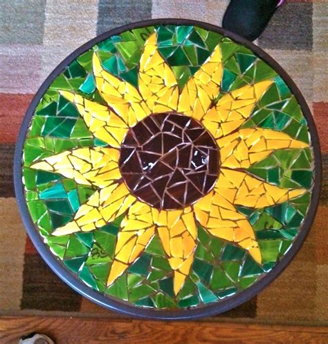 C. Jay's Mosaics of Bristol~ Sunflower patio table | Glass mosaic art ...