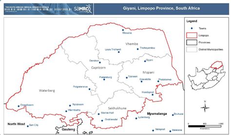 Location of Mopani District Municipality and Giyani in Limpopo... | Download Scientific Diagram