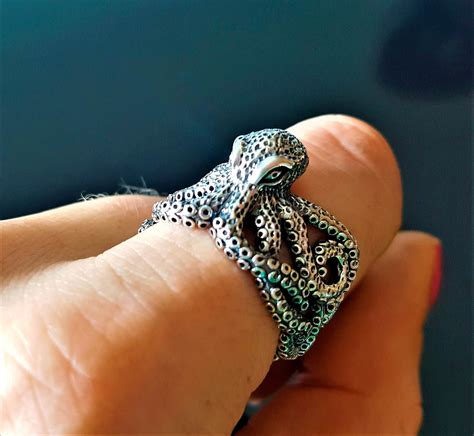 Octopus Ring 925 Sterling Silver - ELIZ Jewelry and Gems