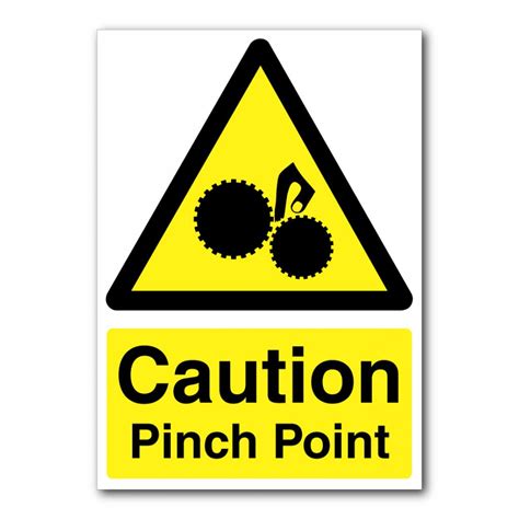 Safety Signs - Hazard Signs - Caution Pinch Point Sign