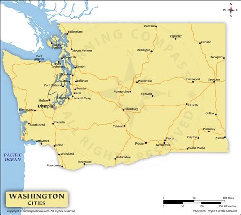 Cities Of Washington State Map - Show Me The United States Of America Map