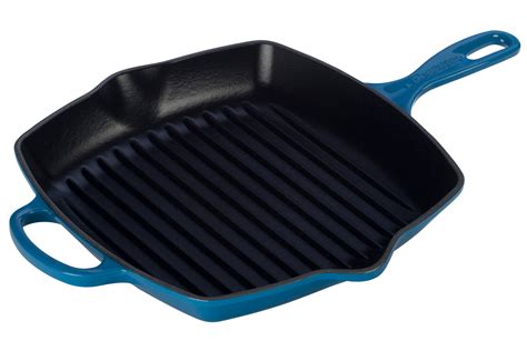 Le Creuset Cast Iron 10.25in Square Skillet Grill Marseille