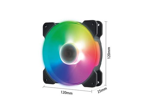 RGB Series Case Fans 120mm with Remote Controller Fan Hub and Extension, Quiet Edition High ...