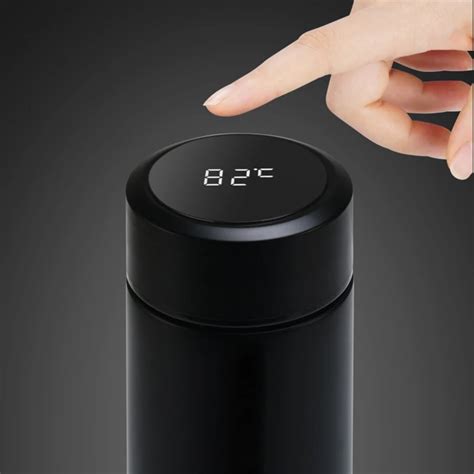 500ml Stainless Steel Smart Thermos Cup Tumbler Vacuum Insulated Water Bottle Flask With Led ...