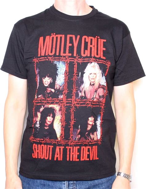 Motley Crue T Shirt Shout at The Devil 100% Official Homme T-shirts