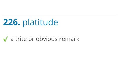 Platitude Meaning