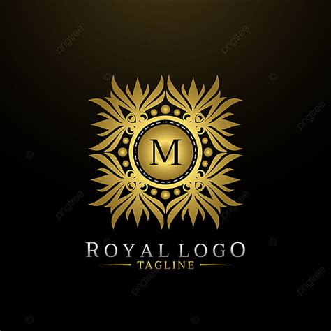 Classy Gold Letter M Monogram Badge Logo, Mandala, Crest, Classy PNG and Vector with Transparent ...