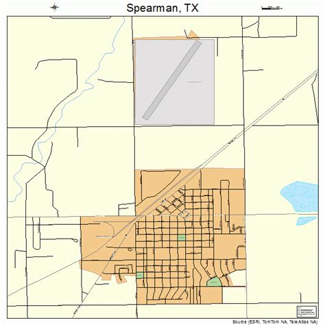 Spearman Texas Street Map 4869476